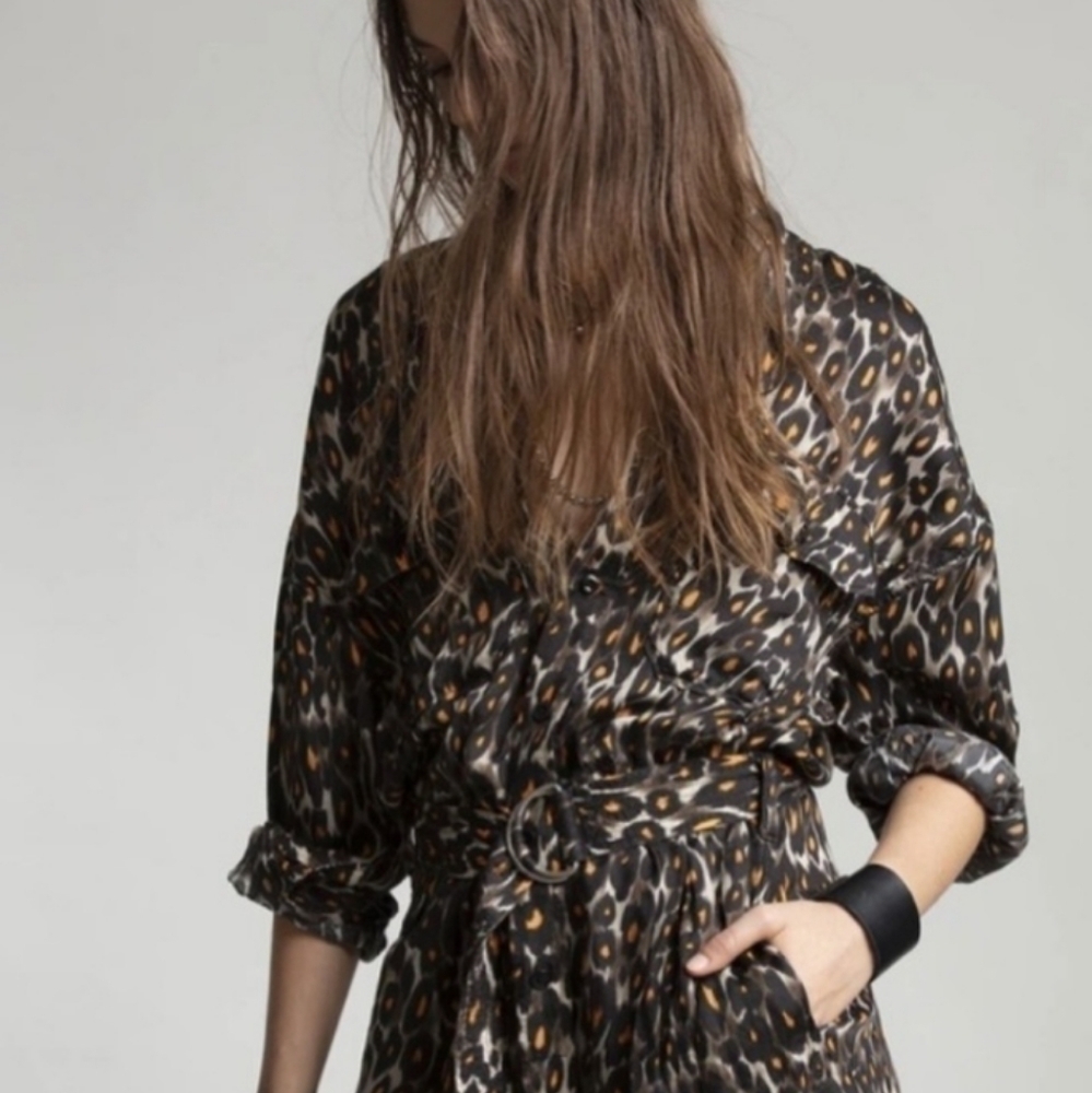 EUC R13  size XS Animal Print Jumpsuit . Missing belt